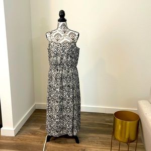 DKNY spaghetti strap dress black and white